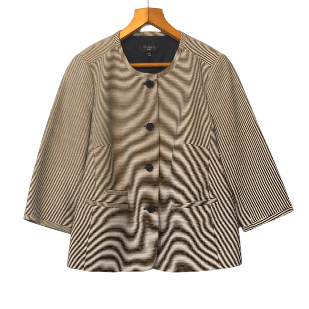 Talbots Navy Pinstripe Jacket Blazer - Picture 13 of 13